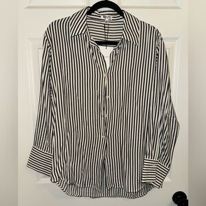 Classic Striped Women's Button-Down Top